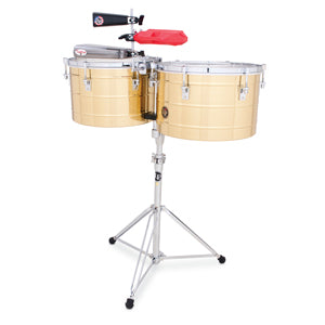 Ensemble de timbales Thunder Timbs en laiton LP258-B Signature Tito Puente de 15/16 po de LP Latin Percussion